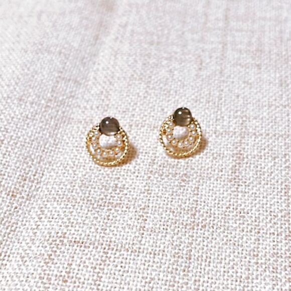 Pearl decor stud earrings N178 - Picture 5 of 6